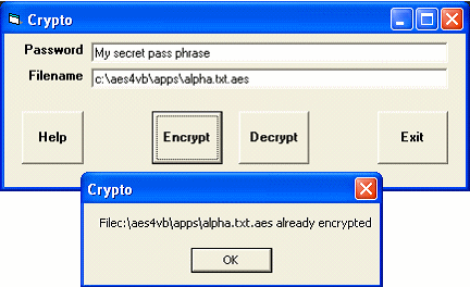 MarshallSoft Visual dBase AES Library Screenshot